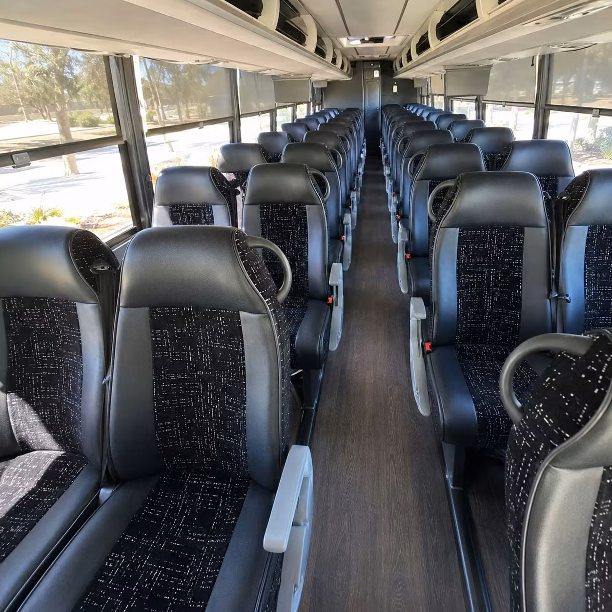 fremont charter bus rental interior